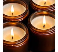 Candele in vetro, candele profumate natalizie, set regalo per uomini, con 6 candele profumate, ciascuna con una durata di combustione fino a 20 ore, 100 g di cera di soia, set di candele profumate