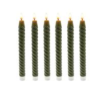 Candele LED a bastoncino, per candelabro e tavola, vera cera, set da 6