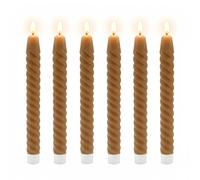 Candele LED a bastoncino, per candelabro e tavola, vera cera, set da 6