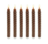 Candele LED a bastoncino, per candelabro e tavola, vera cera, set da 6