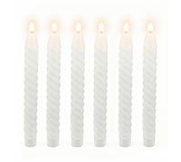 Candele LED a bastoncino, per candelabro e tavola, vera cera, set da 6