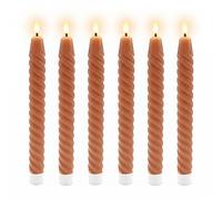 Candele LED a bastoncino, per candelabro e tavola, vera cera, set da 6