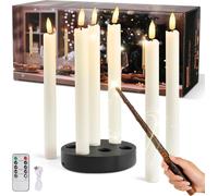 Candele LED Ricaricabili Con Magia Telecomando E Base Di Ricarica, 6 Pezzi Cande
