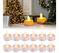 Candele Led Set Da 12 Candele Senza Fiamma, luci led a batteria, luce bianca calda realistica e luminosa Per Compleanni, Halloween, Natale E Altre Occasioni per La Decorazione,Festa,Vacanze