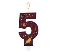 Candele Magiche a Tema Mago con Numeri, Decorazione per Torta di Compleanno con Candela a Tema Mago Colore Marrone per Bambini (5)