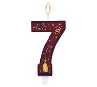 Candele Magiche a Tema Mago con Numeri, Decorazione per Torta di Compleanno con Candela a Tema Mago Colore Marrone per Bambini (7)