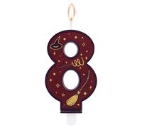 Candele Magiche a Tema Mago con Numeri, Decorazione per Torta di Compleanno con Candela a Tema Mago Colore Marrone per Bambini (8)