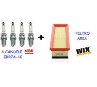 CANDELE NGK ZKR7A-10 FILTRO ARIA FIAT PUNTO EVO 1.2 1.4 BENZ GPL METANO