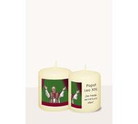 Candele papa "Papa Leo XIV", 6 x Ø 5 cm, set da 4 pezzi