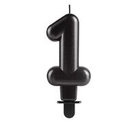Candele per il 1° compleanno, nero, opaco, 3D, progettate per decorazione torta, candela, buon compleanno, per lui, feste, anniversari, matrimoni, decorazioni