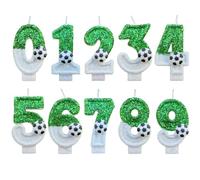 Candele Per Torta Con Calcio, Candele Di Compleanno Con Pallone Da Calcio, Decorazioni Per Torte Con Calcio, Candele Con Numero Di Compleanno, Candele Cupcake Per Decorazioni Per Feste Di Calcio