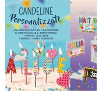 Candele per torta con nomi personalizzati - Scegli il tuo nome - Candele lettere nomi 7 cm colorate - Candele decorative in cera (ROBERTA)