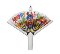 Candele per torta di compleanno - motivo clown, candela a forma di ventaglio, decorazione divertente da dessert | Candela per feste di compleanno, eventi festivi, accessori di scena per torte colorate