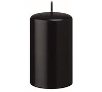 Candele Pilastro, Candelotto, Candele Cilindriche Nero 10 x 8 cm, 8 Pezzi