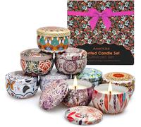 Candele Profumate 9 pezzi Set aromaterapia Idee Regalo Donna Uomo Compleanno