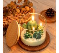 Candele profumate a forma di cactus, 8 cm, per terrario e piante, candele votive decorative per San Valentino, festa della mamma, matrimonio, compleanno, decorazione per la casa