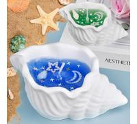 Candele Profumate a Forma di Conchiglia - Set da 2 Candele in Cera Gel con Fragranza Lavanda e Decorazioni Marine -Idea Regalo Donna, Mamma, Amica - Candela Festa della Mamma, Compleanno, Natale