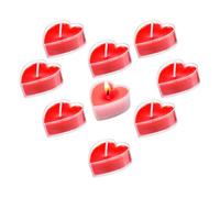 Candele profumate a forma di cuore, set di 9 candele rosse per eventi romantici, cene a lume di candela, decorazioni per matrimoni e regali