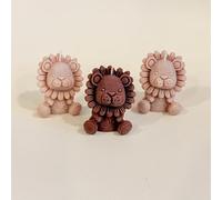 Candele profumate a forma di leone in vari colori e fragranze -disponibile anche con scatola personalizzata - Bomboniera originale per ogni evento - Set da 5 -