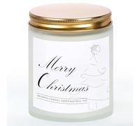 Candele profumate "Frohe Weihnachten" per la casa | Candela di soia naturale con profumo di cedro, ginepro, sandalo e muschio | Candele in vetro per donne e uomini come regalo per Natale, inverno