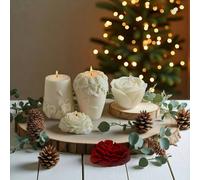 Candele profumate in stile nordico, regali di fragranze creative per la casa, decorazioni a forma di fiore di peonia e rattan, decorazioni di candele cilindriche bianche in stile Ins, adatte per San V