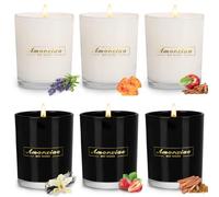 Candele Profumate Regalo, Regalo Donna, Set Candele Profumate 6 x 5.6 Oz, Candele per Aromaterapia per La Casa Profumata per Anniversario Natale San Valentino Festa della Mamma Decorazione