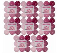 Candele Profumate ROSA 8 x 18 Pezzi Tealight Profumati Bispol
