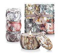 Candele Profumate Set 4 Pezzi Fragranze Candele, 4.4 oz Cera di Soia Candele Set per Aromaterapia Regalo per Donna, Mamma, Alleviare Lo Stress, per San Valentino Compleanno Matrimonio Natale
