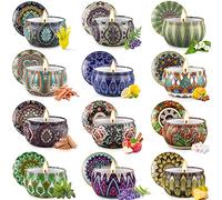 Candele Profumate Set Regalo per Donne Regalino Mamma/Mmoglie/Amica/Colleghi,Candela Naturali da 12 Confezioni di le Feste,Natale,Compleanno,San Valentino,Aromaterapia,Bagno,Yoga