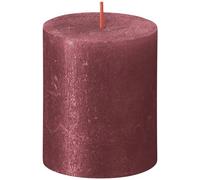 Candele rustiche a pilastro, colore: Rosso brillante