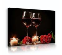 Candele scandinave Rose Tela di canapa Arte della parete Stampe della sala da pranzo moderna Murale Immagini a tema romantico Poster Pittura per l'arredamento del soggiorno 50x75cm telaio interno