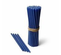 Candele Sottili in Cera d’Api Naturale Blu | 21 x 0,8 cm | Lunga Durata & Combustione Pulita Senza Fumo | Per Meditazione Yoga Rituali & Mindfulness - CanBee | 25 pz
