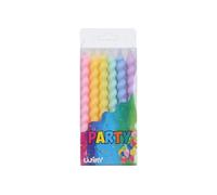 Candele spiralate con supporti (6 pz)