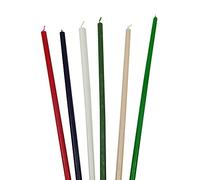 Candele Stelo Cm 37 Pz 12 Decorazioni Addobbi Casa (Bianco)