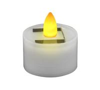 Candele Tea Light energia solare - Candele Tea Light LED riutilizzabili | Candele finte | Sensore di illuminazione ricaricabile dal all'alba | Sfarfallio senza fiamma impermeab