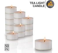 Candele Tea Light Mitzvah Kosher Trasparenti Ner 50 Pack Bianche Senza Profumo