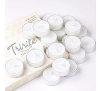 Candele tealight bianche non profumate, 5 ore, mini votiva con stoppino in cotone per casa, meditazione, piscina, matrimoni, emergenze, feste, spa, 12 pezzi