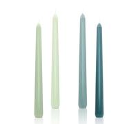 Candele verdi affusolate, candele sfumate per cena, non gocciolano, lunghe, non profumate, per compleanno, San Valentino, Hanukkah, Natale, Halloween, decorazione per la casa, 4 pezzi