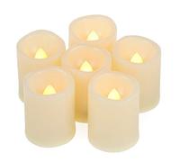 Candele votive a LED senza fiamma, funzionamento a batteria, con timer, 6 ore di accensione e 18 ore spente per ciclo, candele a LED per esterni, Halloween, zucca, decorazioni natalizie