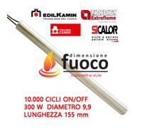 CANDELETTA ACCENSIONE LINEARE D.9,9 - 300W 155 mm STUFA PELLET EDILKAMIN - 1015 onforme]