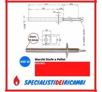 CANDELETTA ACCENSIONE STUFA A PELLET 12,5 X 102 400W ENVIRO