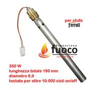 CANDELETTA ACCENSIONE STUFE PELLET FERROLI CON TUBO CONVOGLIATORE D'ARIA - 1044