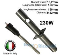 Candeletta con tubo accensione stufa pellet resistenza 230w 150mm ENVIRO FIRE
