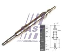Candela incandescente Candeletta metallica FT82703 FAST per FIAT ALFA ROMEO OPEL