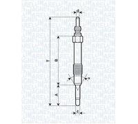 MAGNETI MARELLI Candeletta OPEL,FIAT,ALFA ROMEO 062900014304 46754154,60816139,71735458 Candeletta 71735458,46754154,60816139,71735458,93180295