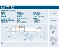 Candeletta (per unità) FAE 74182 per OPEL CORSA B (S93)
