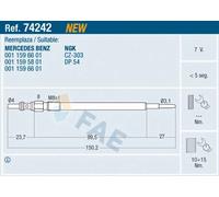 Candela incandescente 74242 FAE per MERCEDES-BENZ CLASSE E CLASSE E T-Model