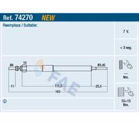 FAE 74270 Candeletta per OPEL Vivaro A Kastenwagen (X83) Vivaro A Combi (X83) M