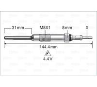 Candeletta (per unità) VALEO 345227 per OPEL ANTARA 2.2 CDTi