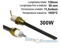 Candeletta quarzo accensione stufa pellet 300w lunga 126mm 90mm 3/8 EXTRAFLAME